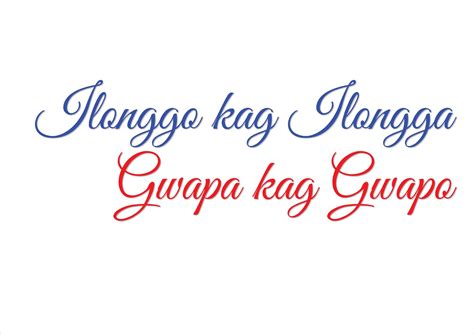 Wen met gwapo ngem naunget in English with examples.